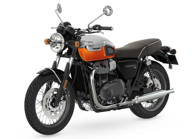 Triumph Bonneville T100 2025 ALUMINIUM / BAJA ORANGE 