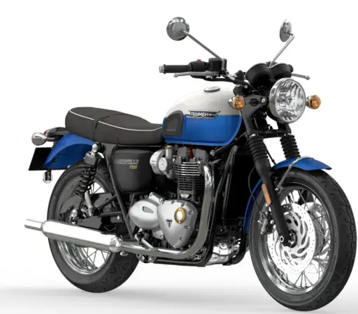 Triumph Bonneville T120 2023 Aegean Blue Fusion White 