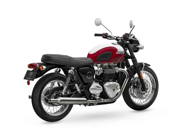 Triumph Bonneville T120 2026 ALUMINIUM SILVER / CRANBERRY RED 
