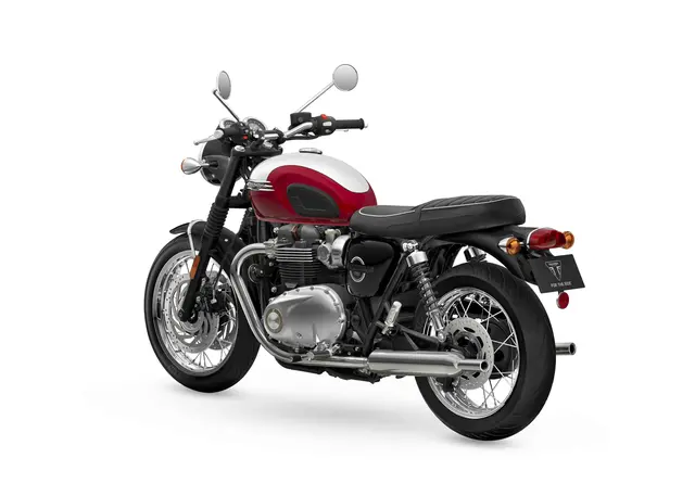 Triumph Bonneville T120 2026 ALUMINIUM SILVER / CRANBERRY RED 