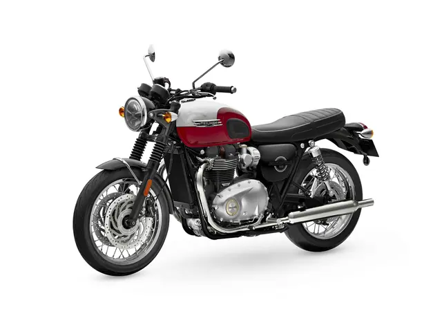 Triumph Bonneville T120 2026 ALUMINIUM SILVER / CRANBERRY RED 
