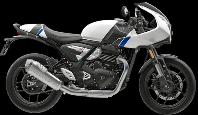 Triumph Thruxton 400 2026 PEARL METALLIC WHITE / STORM GREY 