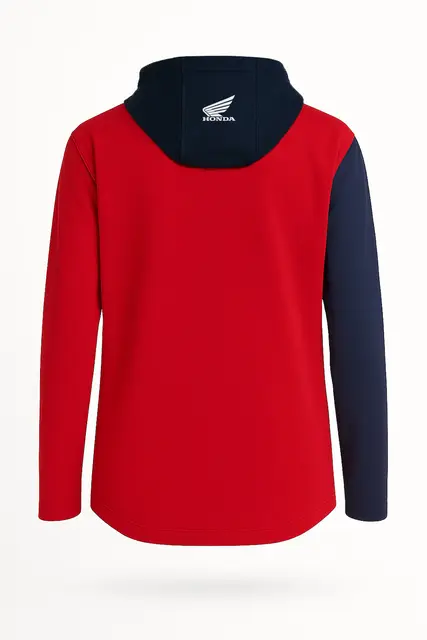 Honda HRC Racing Hettegenser 2XL Rød / Marineblå. Glidelås og HRC Design 