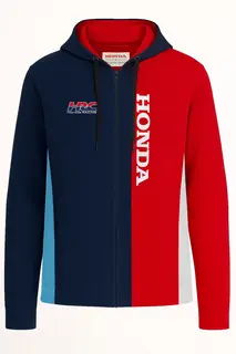 Honda HRC Racing Hettegenser Rød / Marineblå. Glidelås og HRC Design