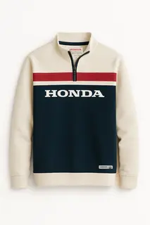 Honda HTG Genser Hvit / Rød/ Marineblå