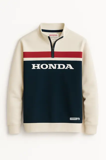 Honda HTG Genser L Hvit / Rød/ Marineblå 