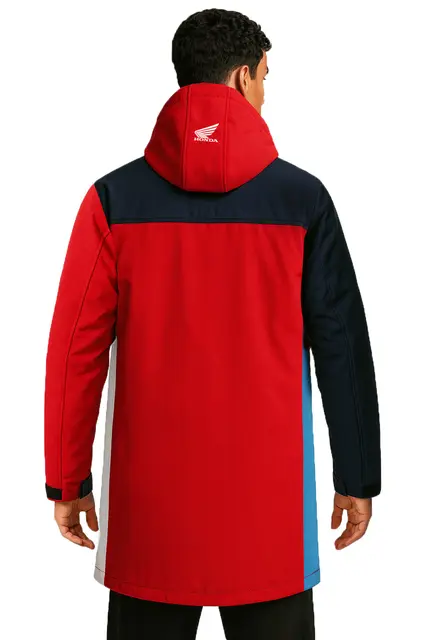 Honda HRC Parka Jakke 2XL Rød / Marineblå med HRC Design 