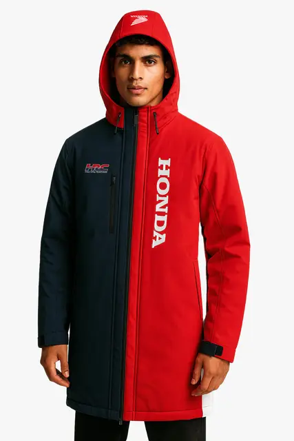 Honda HRC Parka Jakke 2XL Rød / Marineblå med HRC Design 