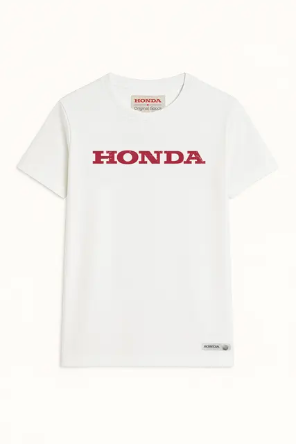 Honda T-Skjorte 2XL Hvit med Logo 