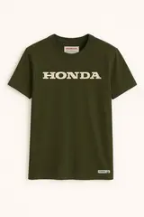 Honda T-Skjorte 2XL Oliven Grønn med Honda Logo