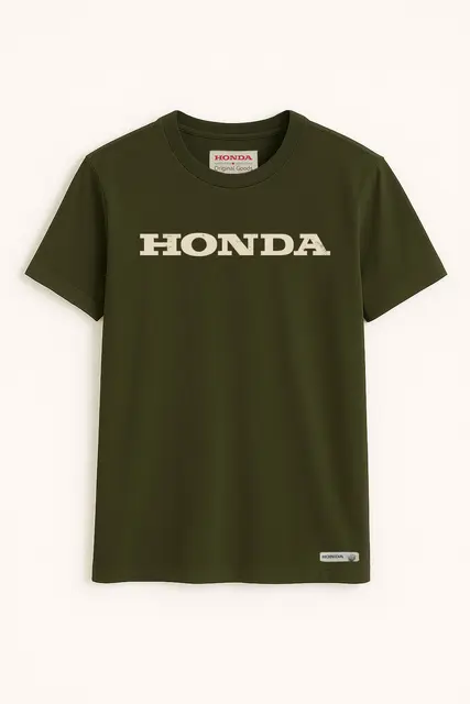 Honda T-Skjorte 2XL Oliven Grønn med Honda Logo 