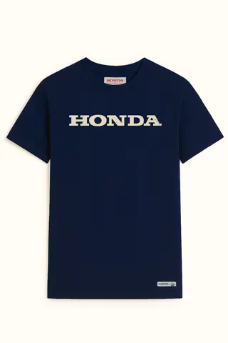 Honda T-Skjorte Marine Blå med Honda Logo