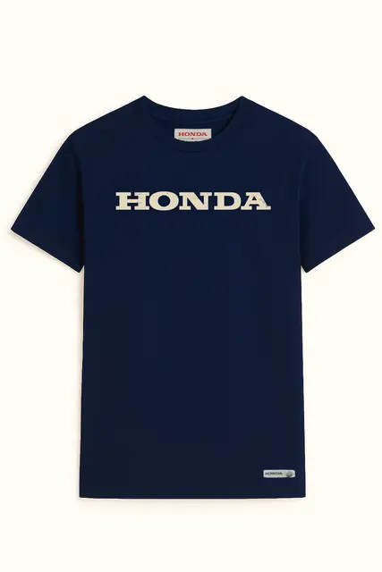 Honda T-Skjorte 2XL Marine Blå med Honda Logo 