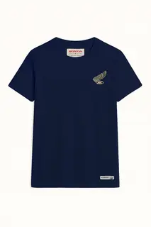 Honda WING T-Skjorte Marine Blå med HTG Logo