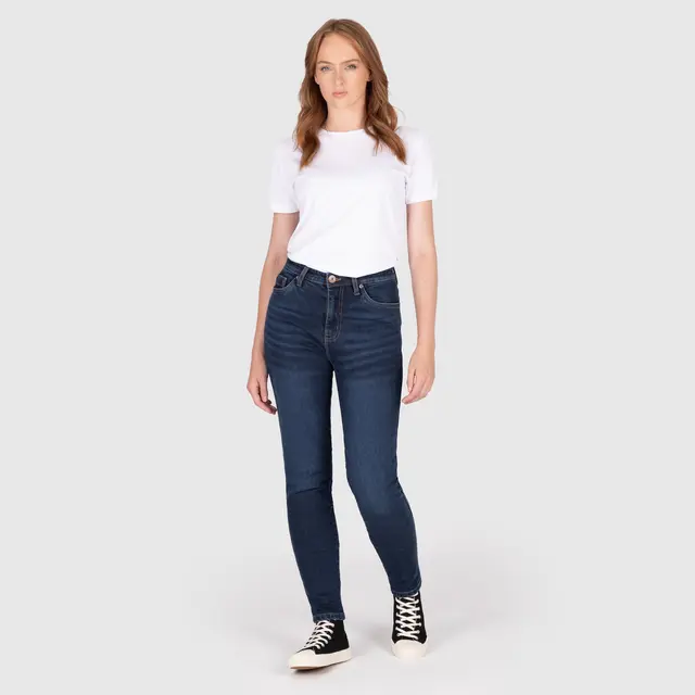 Knox Colton Slim-Tapered Jeans Dame XS - Blå 