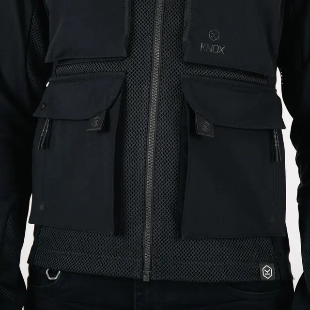 Knox Tor Beskyttelsesjakke Sort M AA-beskyttelse utviklet for adventure 