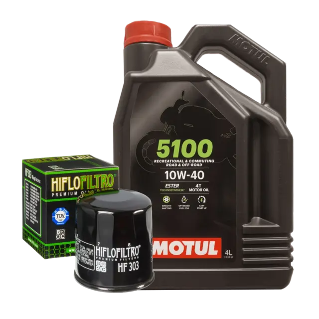 Motul 5100 10W-40 & HF303 4 liter olje og oljefilter 
