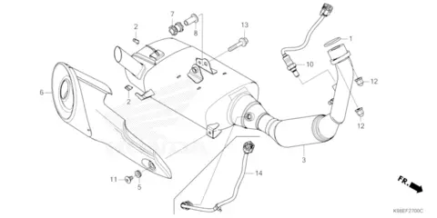 Honda Eksosanlegg Honda CB 125R