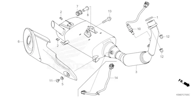 Honda Eksosanlegg Honda CB 125R 