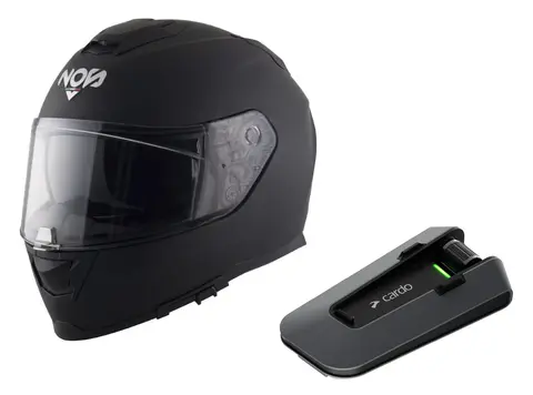 NOS NS-11F + Cardo Packtalk Edge Pakke med hjelm og intercom