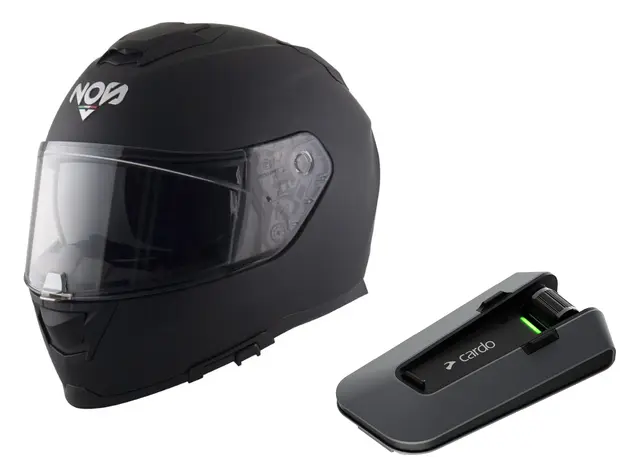 NOS NS-11F + Cardo Packtalk Edge Pakke med hjelm og intercom 