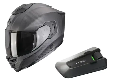 Scorpion EXO-1500 + Cardo Packtalk Edge Pakke med hjelm og intercom
