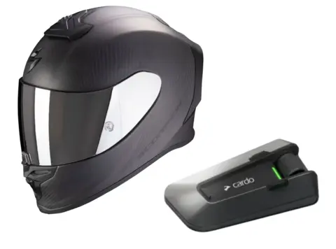 Scorpion EXO-R1 + Cardo Packtalk Edge Pakke med hjelm og intercom