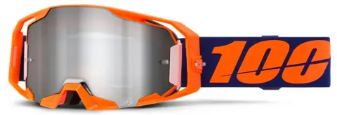 100% ARmatic Crossbriller S&#248;lv Speilglass - Bl&#229;/Oransje