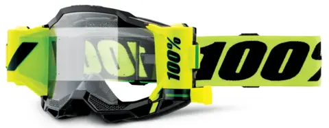 100% Accuri 2 Forecast Crossbriller Klart Glass - Sort/Gul