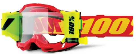 100% Accuri 2 Forecast Crossbriller Klart Glass - R&#248;d/Gul