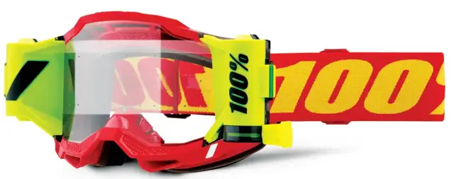 100% Accuri 2 Forecast Crossbriller Klart Glass - Rød/Gul 