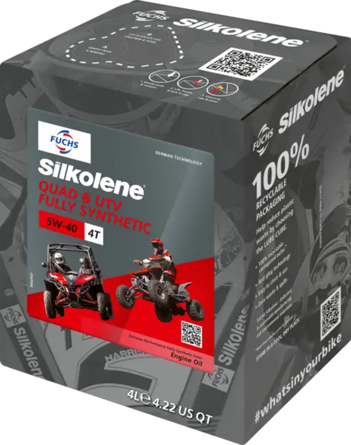 Silkolene 5W-40 ATV/UTV-olje 4 Liter Fullsyntetisk olje til ATV og UTV 