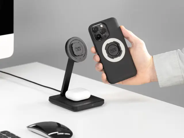 Quad Lock Dual Desktop Lader Perfekt på kontoret 