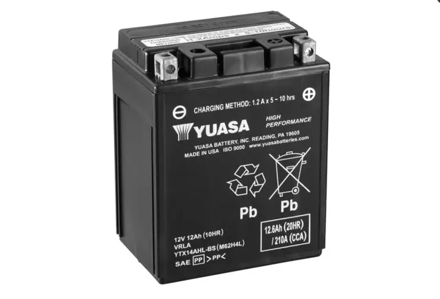 Yuasa Batteri YTX14AHL-BS (CP) Inkl syre 